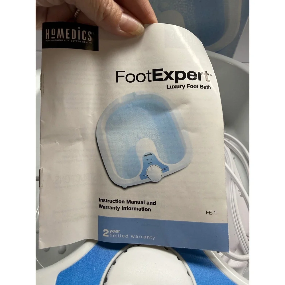 HoMedics FootExpert Luxury Foot Bath with Heat and Massage White FB-50